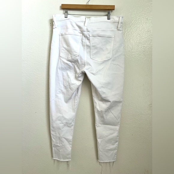 CREW 10" High Rise Toothpick Jeans in White Women's Size 34 - Picture 5 of 13